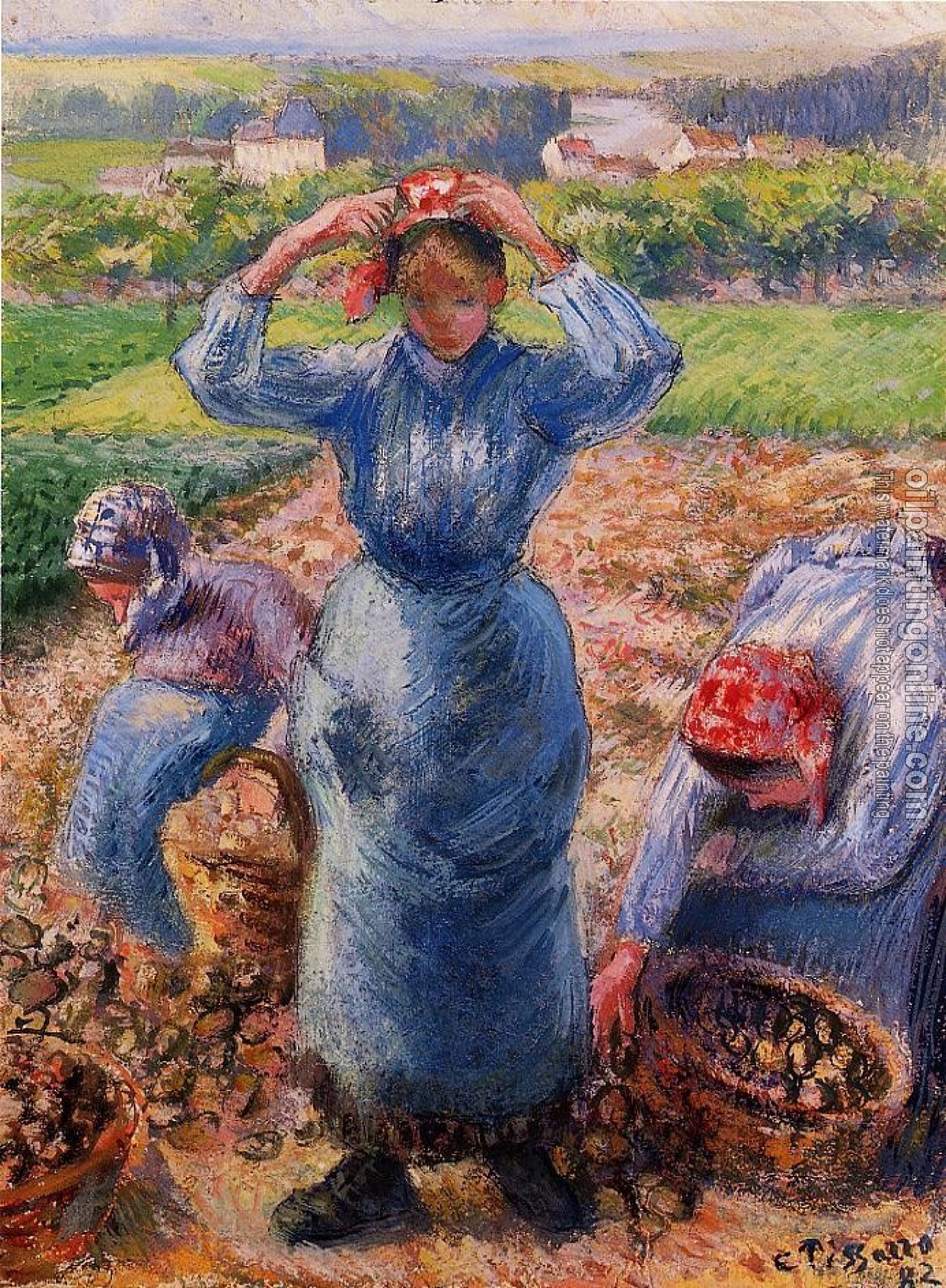 Pissarro, Camille - Peasants Harvesting Potatoes